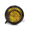 Motorcycle Black Shell Harley Headlight Retro Lamp LED Light Modification Accessories (Yellow)