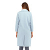 Women Solid Color Long Sleeve Woolen Coat (Color:Blue Size:L)