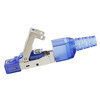 Tool-free Assembly RJ-45 Connector Modular Plug, STP Cat7 10 Gigabit Shielding(Blue)