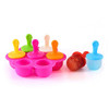 Silicone Mini Ice Pops Mold Ice Cream Ball Lolly Maker Popsicle Molds Baby DIY Food Supplement Tool(Hot Pink)
