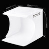 PULUZ 20cm Include 2 LED Panels Folding Portable 1100LM Light Photo Lighting Studio Shooting Tent Box Kit with 6 Colors Backdrops (Black, White, Orange, Red, Green, Blue), Unfold Size: 24cm x 23cm x 22cm