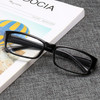 Suyan Artifact Plain Glass Spectacles Light Frame Glasses(Black)