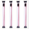 4  PCS /set Wheat Straw Toothbrush Soft-Bristle Toothbrush Bamboo Charcoal Head 18cm PVC Casing Portable Packaging Travel Toothbrush(Pink)