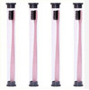 4  PCS /set Wheat Straw Toothbrush Soft-Bristle Toothbrush Bamboo Charcoal Head 18cm PVC Casing Portable Packaging Travel Toothbrush(Pink)