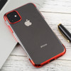 For iPhone 11 Transparent TPU Anti-Drop And Waterproof Mobile Phone Protective Case(Red)