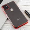 For iPhone 11 Transparent TPU Anti-Drop And Waterproof Mobile Phone Protective Case(Red)