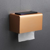 Bathroom Wall-mounted Waterproof Paper Tissue Roll Stand Holder(Gold)