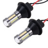 2PCS 1156/Ba15s 5W 300LM 66LEDs SMD-4014 Car Tail Bulb Turn Signal Auto Reverse Lamp Daytime Turn Running Light Car Source (White Light+ Yellow Light), Cable Lenght:1 m