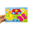Color Cognition Board Educational Toys Children Wooden Toy Jigsaw Early Learning Color Match Game(A)