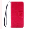 For Sony Xperia XA Butterflies Embossing Horizontal Flip Leather Case with Holder & Card Slots & Wallet & Lanyard(Magenta)