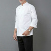 Men and Women Hotel Canteen Cake Baker Kitchen Long Sleeve Work Clothes, Size:S(White)