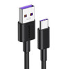 awei CL-77T 5A USB to USB-C / Type-C Interface Smart Fast Charge TPE Data Cable, Cable Length: 1m (Black)