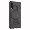 Tire Texture TPU+PC Shockproof Phone Case for Huawei P30 Lite / Nova 4e, with Holder (Black)