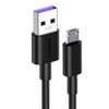 awei CL-77M 5A USB to Micro USB Interface Smart Fast Charge TPE Data Cable, Cable Length: 1m (Black)