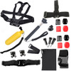 YKD-103  22 in 1 Chest Belt + Remote Wrist Belt + Head Strap + Helmet Strap + Carry Bag + Handheld Monopod Mount Set for GoPro NEW HERO /HERO7 /6 /5 /4 /3+ /3 /2 /1 / SJ4000