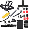 YKD-103  22 in 1 Chest Belt + Remote Wrist Belt + Head Strap + Helmet Strap + Carry Bag + Handheld Monopod Mount Set for GoPro NEW HERO /HERO7 /6 /5 /4 /3+ /3 /2 /1 / SJ4000