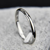 Female Stainless Steel Titanium Steel Ring, Ring Size:4(Silver)
