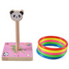 Kindergarten Children Wooden Panda Animal Throwing Ring Toss Games Activities Toys, Size: 9*9*14.7cm