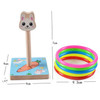 Kindergarten Children Wooden Rabbit Animal Throwing Ring Toss Games Activities Toys, Size: 9*9*14.7cm