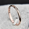 Female Stainless Steel Titanium Steel Ring, Ring Size:5(Rose Gold)