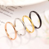 Female Stainless Steel Titanium Steel Ring, Ring Size:5(Rose Gold)