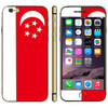 Singapore Flag Pattern Mobile Phone Decal Stickers for iPhone 6 Plus & 6S Plus