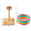 Kindergarten Children Wooden Dog Animal Throwing Ring Toss Games Activities Toys, Size: 9*9*14.7cm
