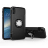 For   iPhone X / XS    Magnetic 360 Degree Rotation Ring Armor Protective Case(Black)