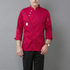 Men and Women Hotel Canteen Cake Baker Kitchen Long Sleeve Work Clothes, Size:XXXL(Red)