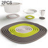 2 PCS Creative Three PCS / Sets Kitchen Silicone Placemat Table Mats High Temperature Insulation Mat