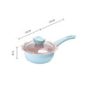 Baby Complementary Food Pot Cooking Milk Pan Maifan Stone Non Stick Household Multifunction Small Pot, Color:Blue Milk Pan With Lid