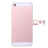 5 in 1 for iPhone SE Original (Back Cover + Card Tray + Volume Control Key + Power Button + Mute Switch Vibrator Key) Full Assembly Housing Cover(Rose Gold)