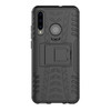 Tire Texture TPU+PC Shockproof Case for Huawei P Smart+ 2019, with Holder (Black)
