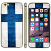 Finnish Flag Pattern Mobile Phone Decal Stickers for iPhone 6 Plus & 6S Plus
