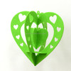 Classroom Decoration Non-woven Heart Three-dimensional Wicker Pendant, Size: 15cm (Green)