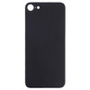 Easy Replacement Big Camera Hole Glass Back Battery Cover with Adhesive for iPhone 8(Black)