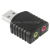 USB 2.0 Stereo Sound Adapter, External Power Not Required(Black)