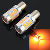 2 PCS 1156 / BAU15S DC12-24V 21W Car Turn Light 105LEDs SMD-4014 Lamps, with Decoder (Yellow Light)