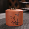 Ceramic Redware Tea Pot Storage Sealed Tea Tank(Bamboo)