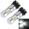 2 PCS PW24W 5W 400 LM 6000K Car Fog Lights with 10 SMD-2835 LEDs, DC 12V (White Light)