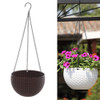 Rattan-like Hanging Basket Plastic Garden Flower Pot Creative Green Dill Absorbent Hanging Basin, Size:M(Brown Ordinary Version)
