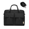 Laptop Bag Double Pocket Single Shoulder Bag, Size: 15.6 Inches (Black)