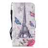 3D Painting Pattern Coloured Drawing Horizontal Flip PU Leather Case with Holder & Card Slots & Wallet For Motorola MOTO E5 Plus(Eiffel Tower)