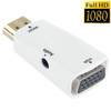 Full HD 1080P HDMI to VGA and Audio Adapter for HDTV / Monitor / Projector(White)