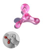 Frog Type Massager Manual Balance Four Ball Massager Waist Massage Ball, Color:Four-ball Pink