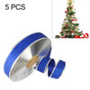 5 PCS 2m Christmas Party Decoration Glitter Powder Christmas Tree Decoration Ribbon(Blue)