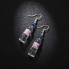 Personalized Mineral Water Bottles Earring Cute Simple and Elegant Earring(pink)