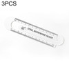 3 PCS Metal Steel Ruler Bookmark Drawing Supplies(12CM White)