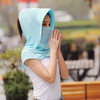 Summer Outdoor Ice Silk Headscarf Shawl Face Mask Multi-functional Sun Protection Equipment(Lake Blue)