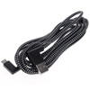 2m 2A USB to Micro USB Weave Style Double Elbow Data Sync Charging Cable, For Samsung / Huawei / Xiaomi / Meizu / LG / HTC (Black)